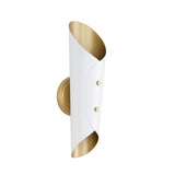 Vest Sconce (White and Natural Brass)