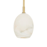 Artemis Pendant Single (Natural Brass with Alabaster Glass)