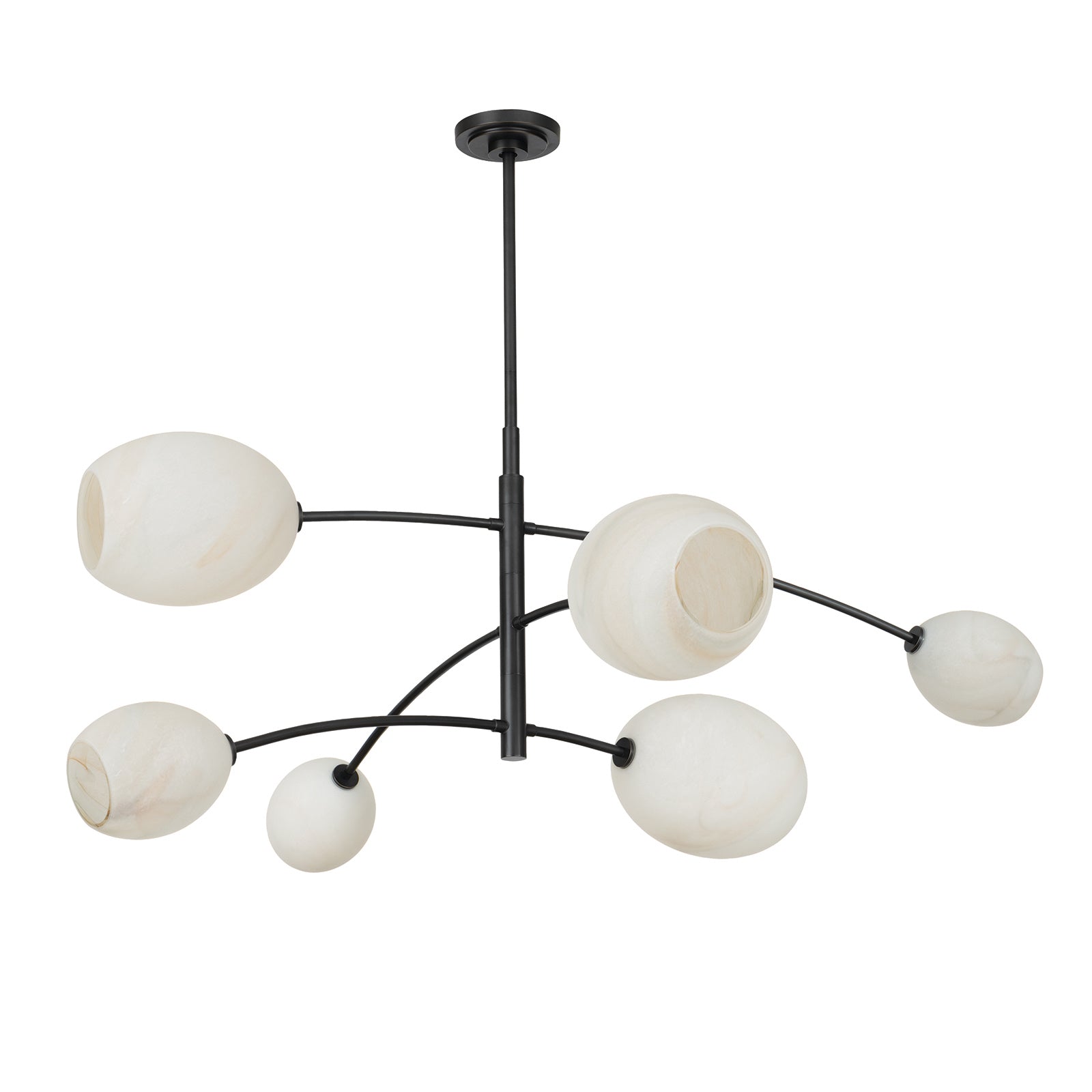 Artemis Chandelier Oil Rubbed Bronze with Alabaster Glass - Rug & Weave