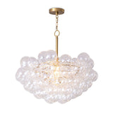 Bubbles Chandelier (Clear) Natural Brass - Rug & Weave