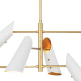 Vest Chandelier (White and Natural Brass)