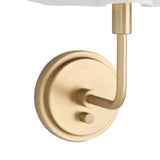 Polly Sconce Single (Natural Brass with White Scalloped Shade)