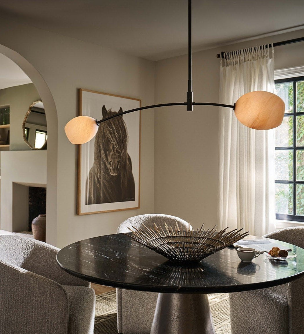 Artemis Chandelier (Oil Rubbed Bronze with Alabaster Glass) – view 2