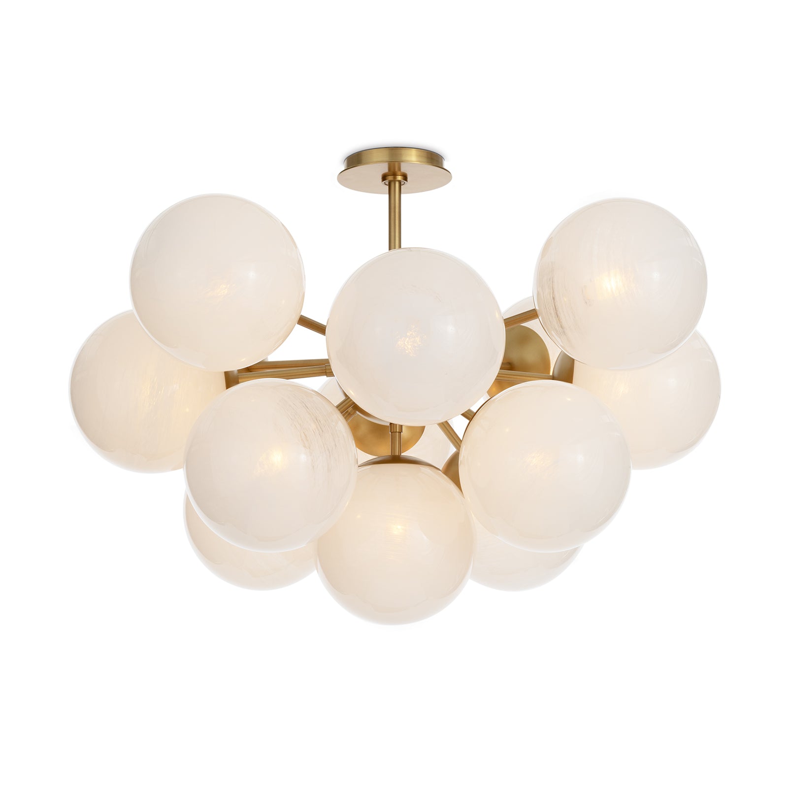 Shine Flush Mount (Natural Brass with Swirl Glass) Flush Mount Regina Andrew