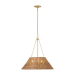 STORE FIXTURE - Corinne 24" Woven Hanging Shade - Brass/Natural LIGHITING - store fixture Visual Comfort