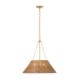 STORE FIXTURE - Corinne 24" Woven Hanging Shade - Brass/Natural LIGHITING - store fixture Visual Comfort