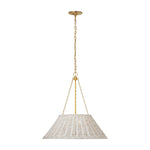 Corinne 24" Wrapped Hanging Shade Visual Comfort Soft Brass White Wicker