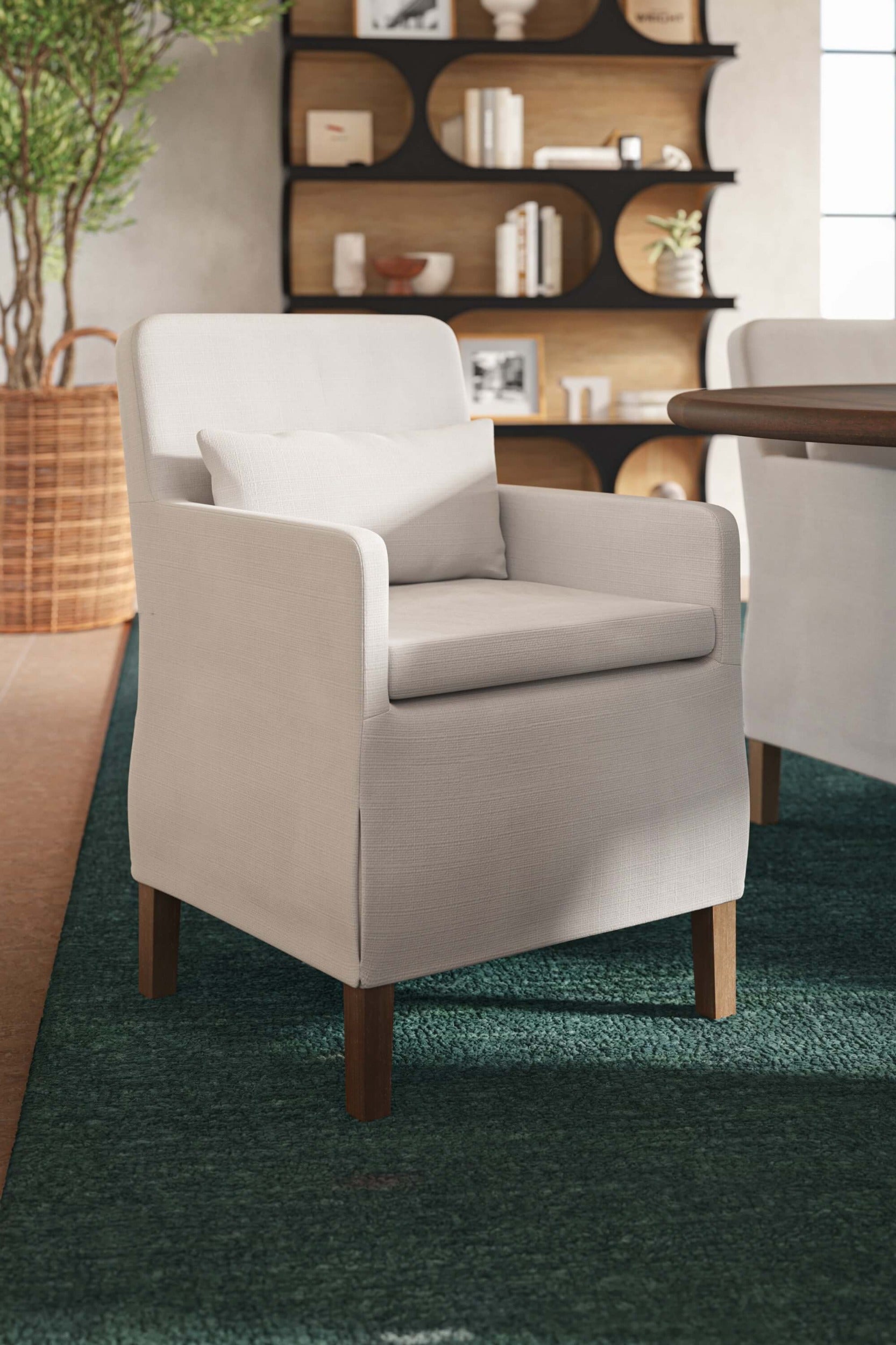Bilboa Slipcovered Arm Dining Chair FURNITURE - dining chair Bramble