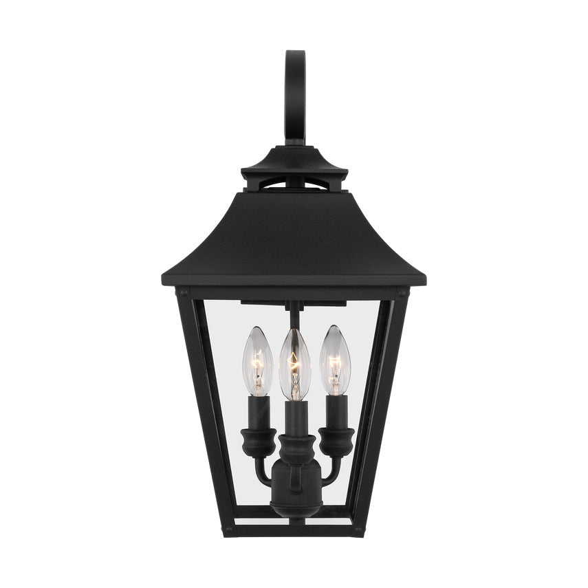 Galena Medium Wall Lantern LIGHTING - outdoor fixture Visual Comfort Textured Black