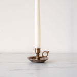 Antiqued Brass Candle Holder - Rug & Weave