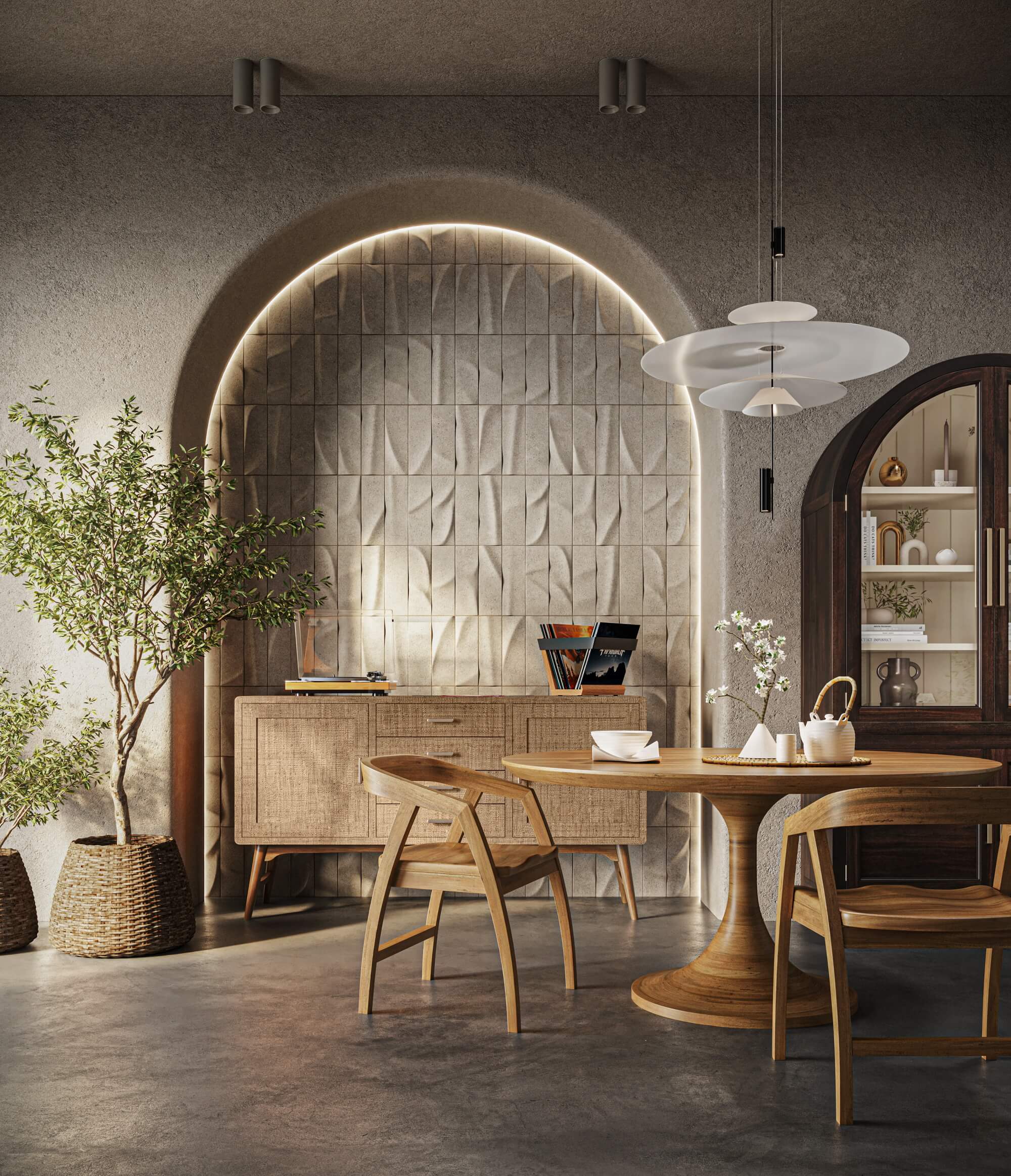 Lumina Glass Cabinet FURNITURE - cabinets Bramble