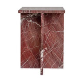 Blane Accent Table 5 - b - FURNITURE - accent table - stone Moe's Furniture Rosso Levanto Marble