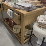 FLOOR MODEL - Sawyer Reclaimed Wood Island with Marble inserts FURNITURE - floor model Hauer Market