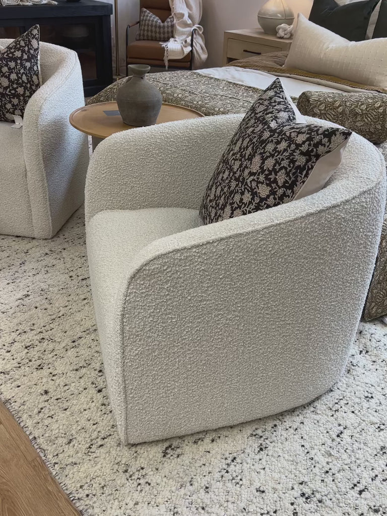 FLOOR MODEL - Ayva Cream Chair FURNITURE - floor model Style In Form