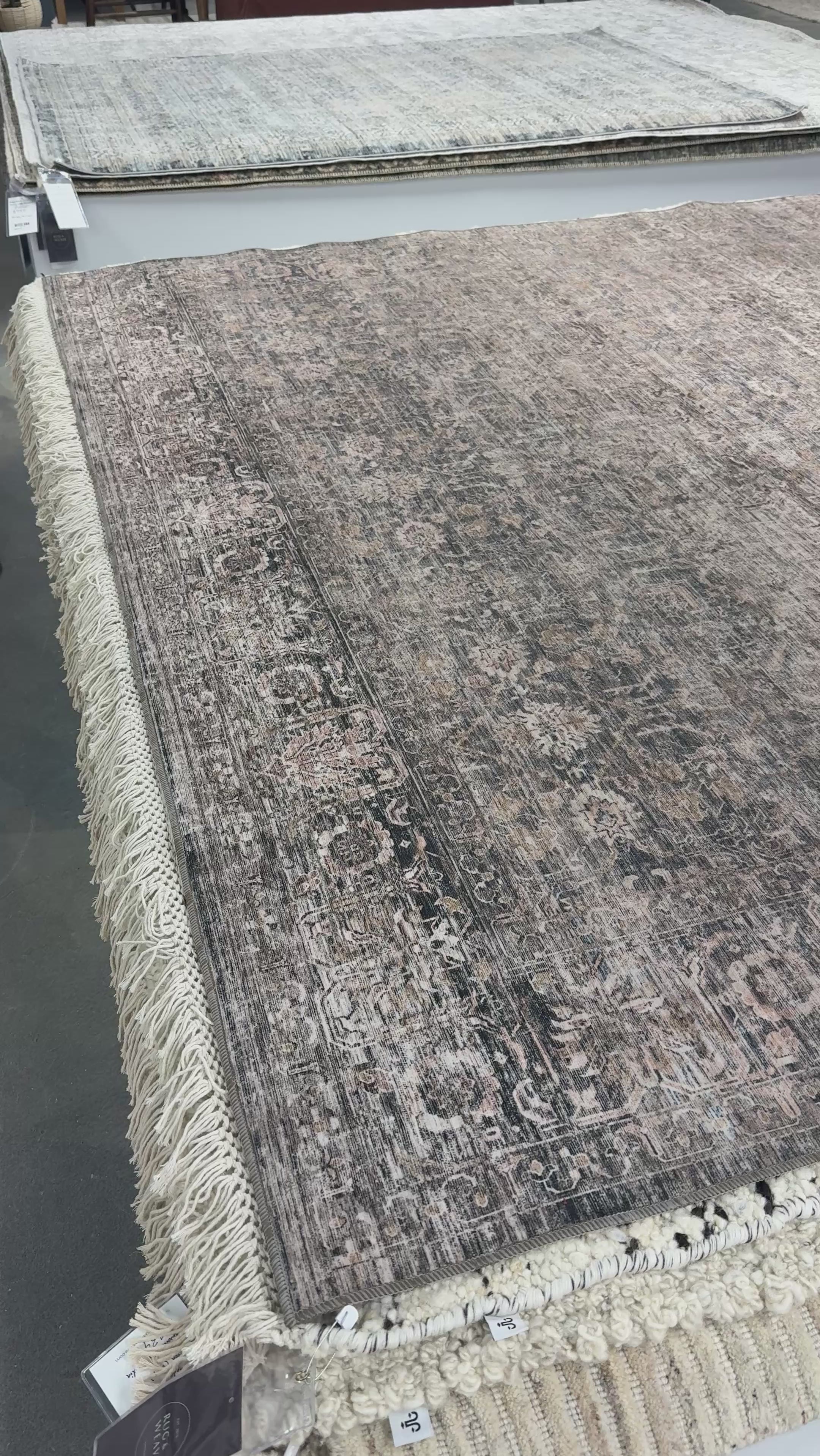 FLOOR MODEL - Amber Lewis x Loloi Josie Dove / Gold - 7'6" x 9'6" RUGS - floor model Loloi