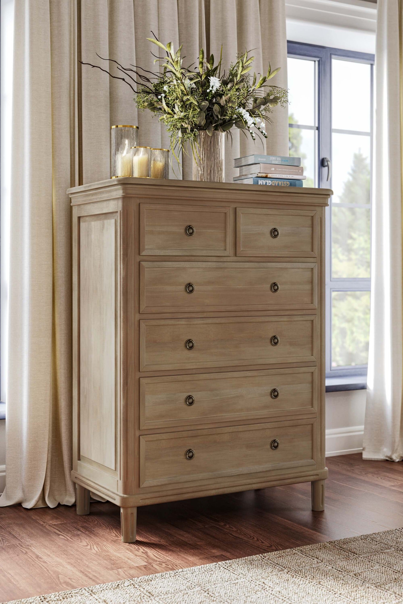 Hayward 6 Drawer Tall Boy FURNITURE - dressers & chests Bramble