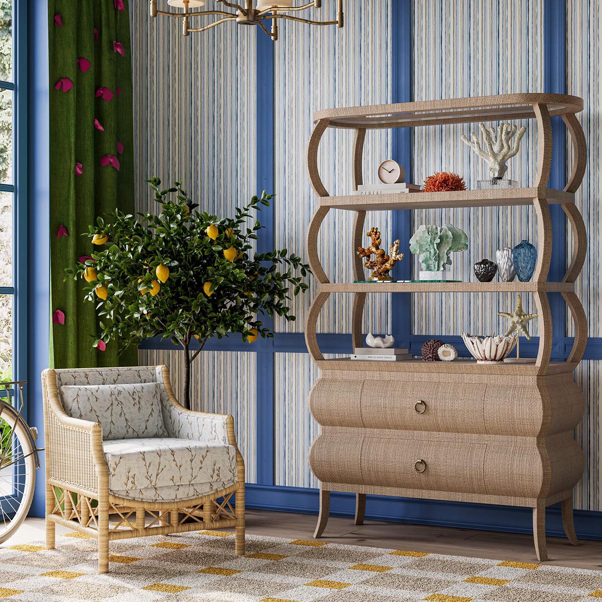 Rooney Rattan Chair FURNITURE - accent chair Bramble