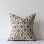 Noreen Block Print square pillow cover.