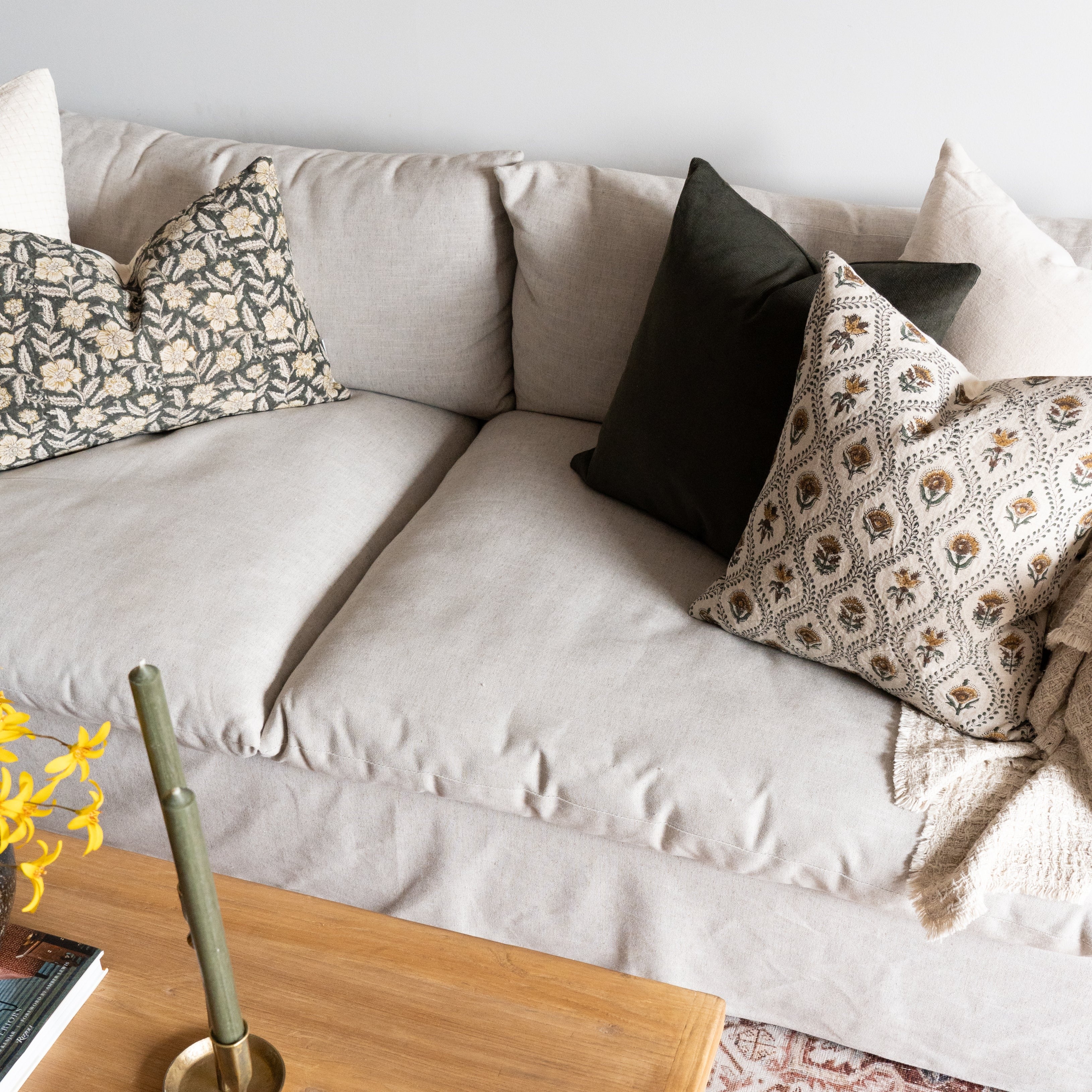 Greta Block Print Pillow Cover 3 - PILLOWS - Block print - cool Rug & Weave Pillows