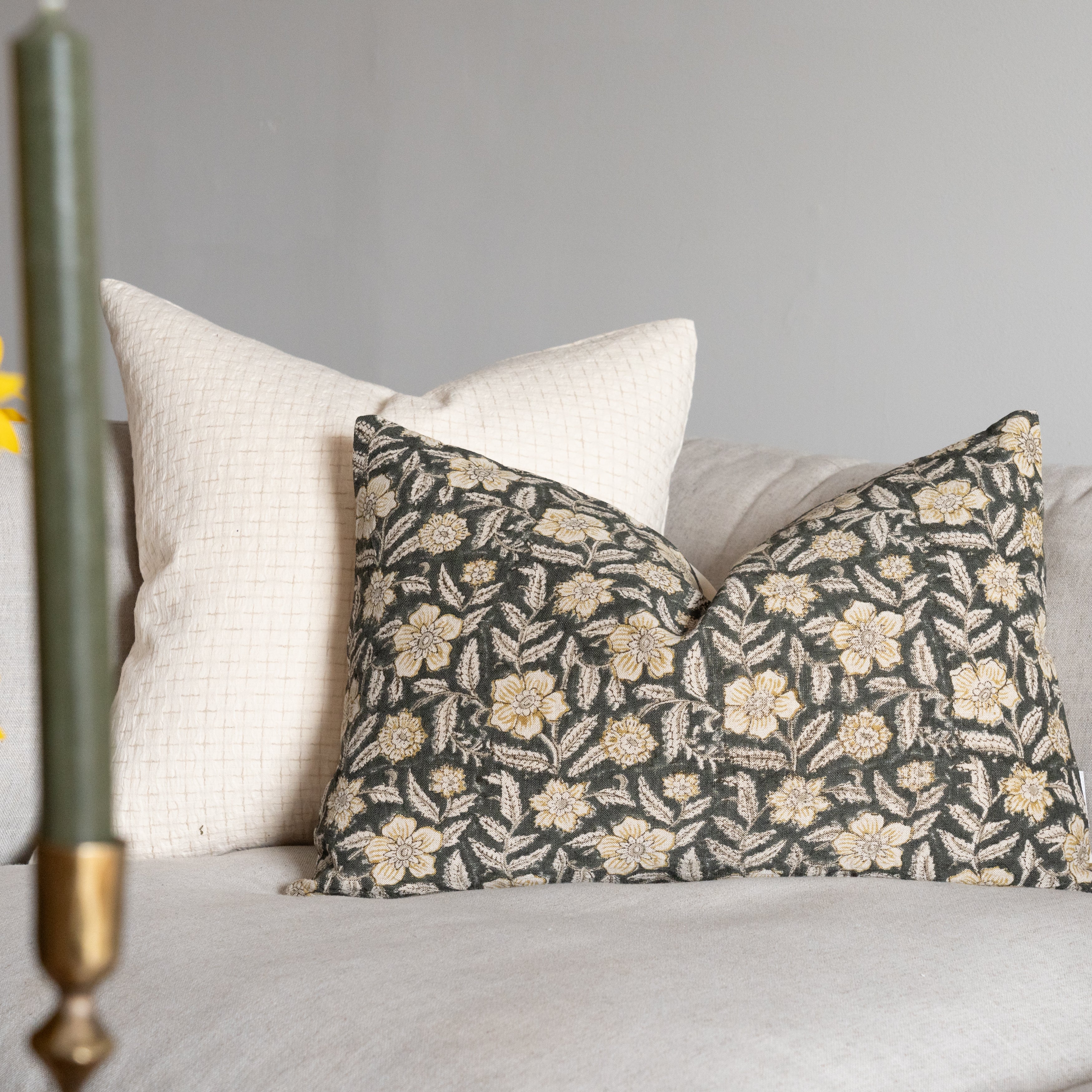 Greta Block Print Pillow Cover 3 - PILLOWS - Block print - cool Rug & Weave Pillows
