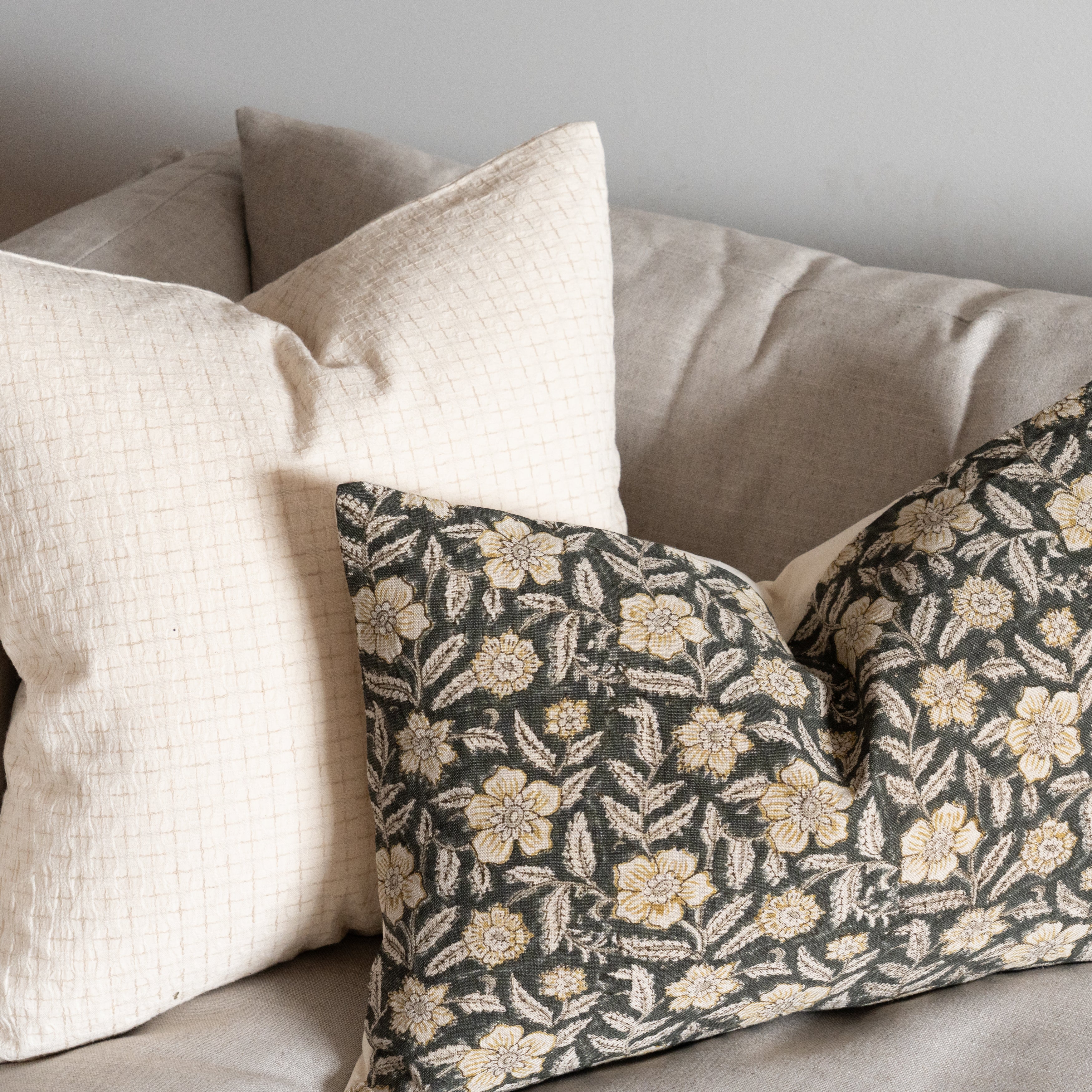 Greta Block Print Pillow Cover 3 - PILLOWS - Block print - cool Rug & Weave Pillows