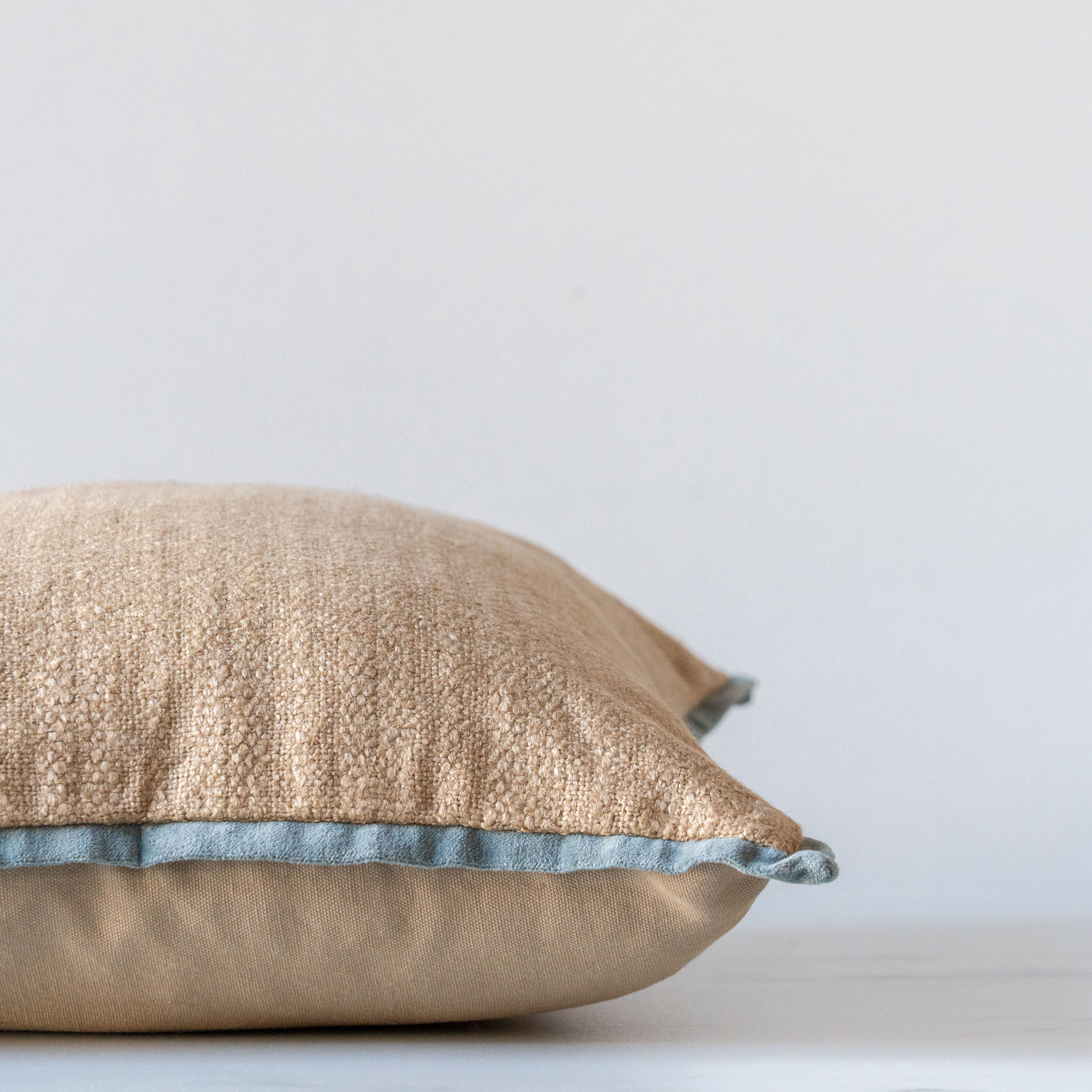 IN-STORE Amber Lewis x Loloi Aveline Natural/Blue Pillow Cover 1 - PILLOWS - essentials - neutral Loloi