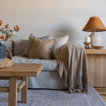 IN-STORE Amber Lewis x Loloi Aveline Natural/Blue Pillow Cover 1 - PILLOWS - essentials - neutral Loloi