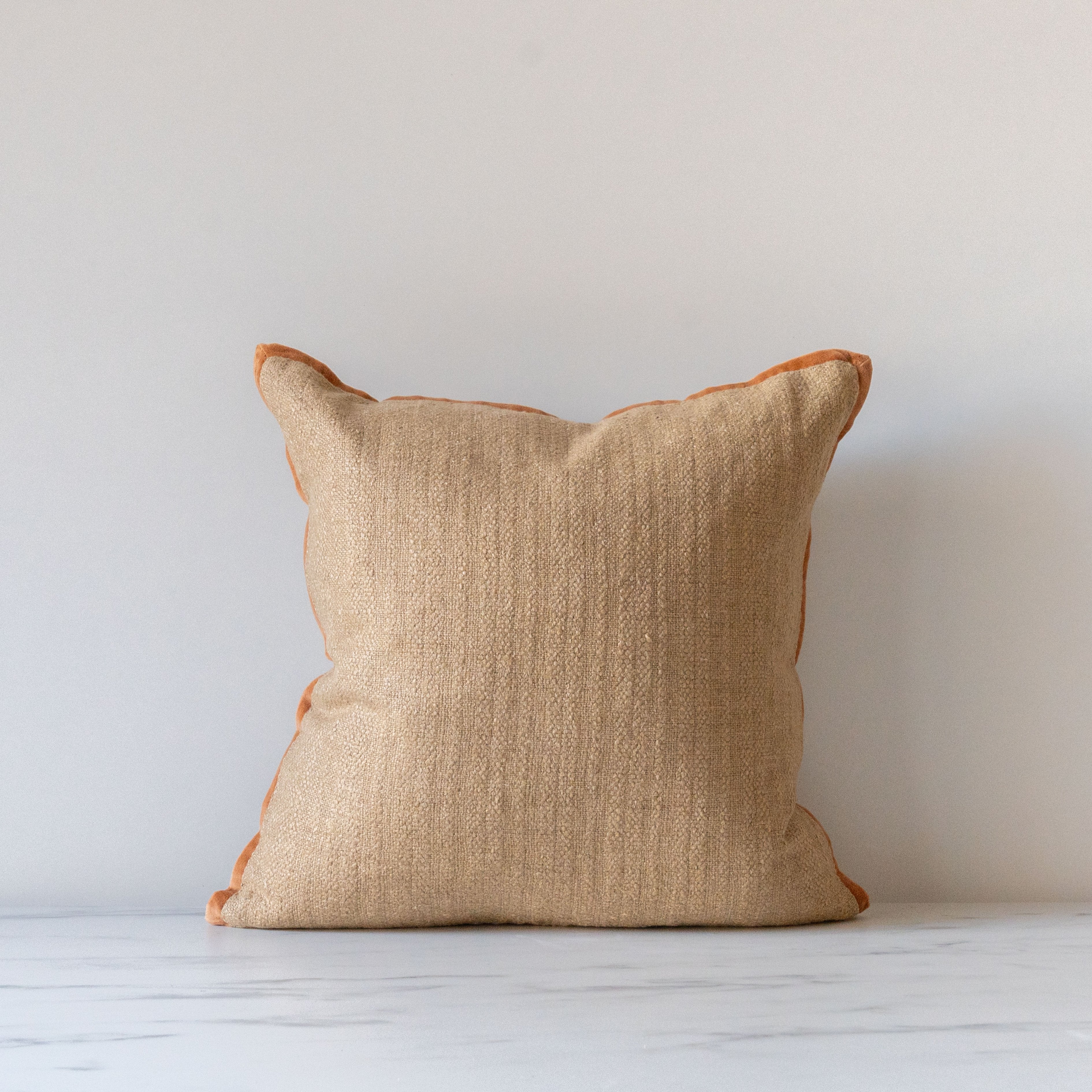 IN-STORE Amber Lewis x Loloi Aveline Natural/Rust Pillow Cover 1 - PILLOWS - essentials - neutral Loloi