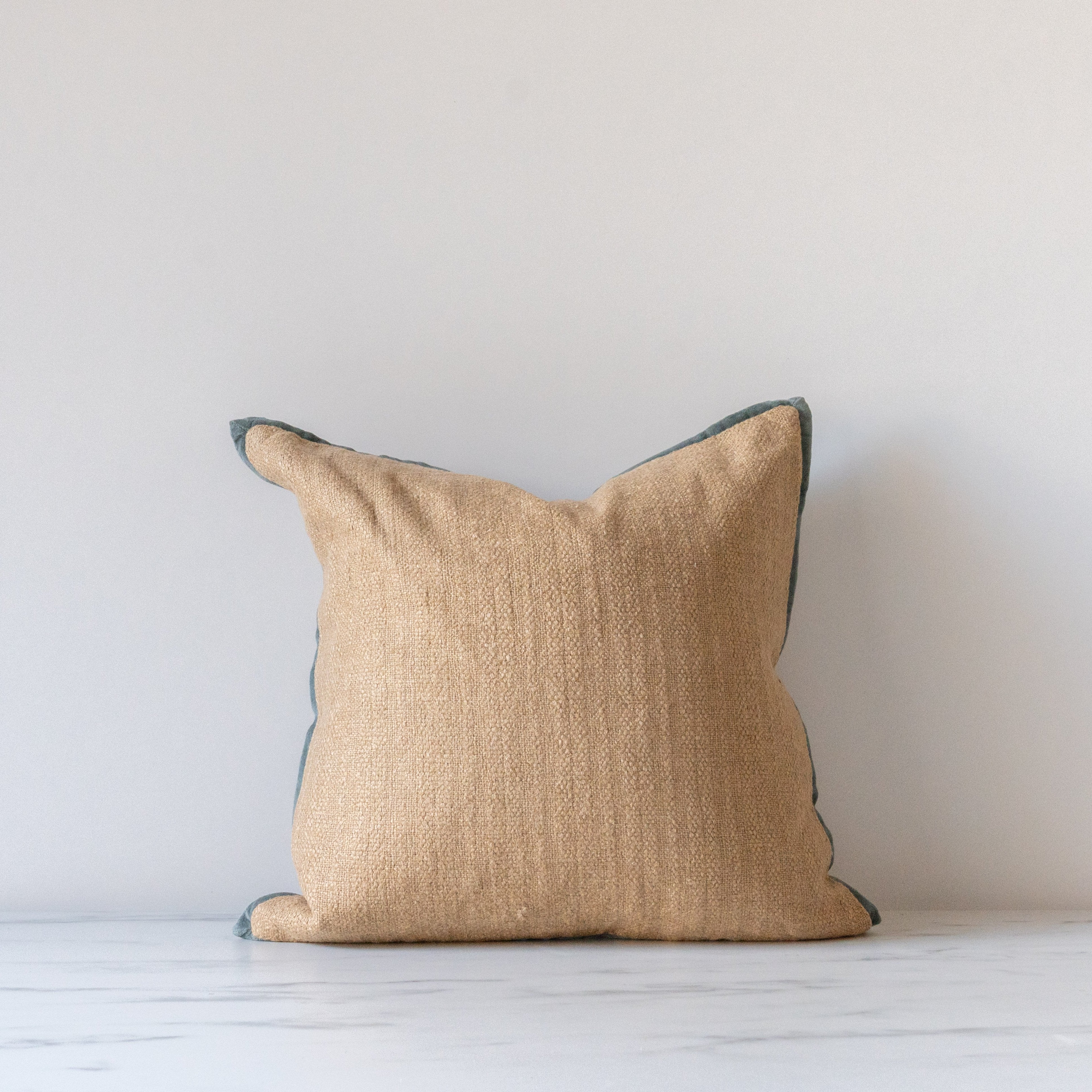 IN-STORE Amber Lewis x Loloi Aveline Natural/Blue Pillow Cover 1 - PILLOWS - essentials - neutral Loloi