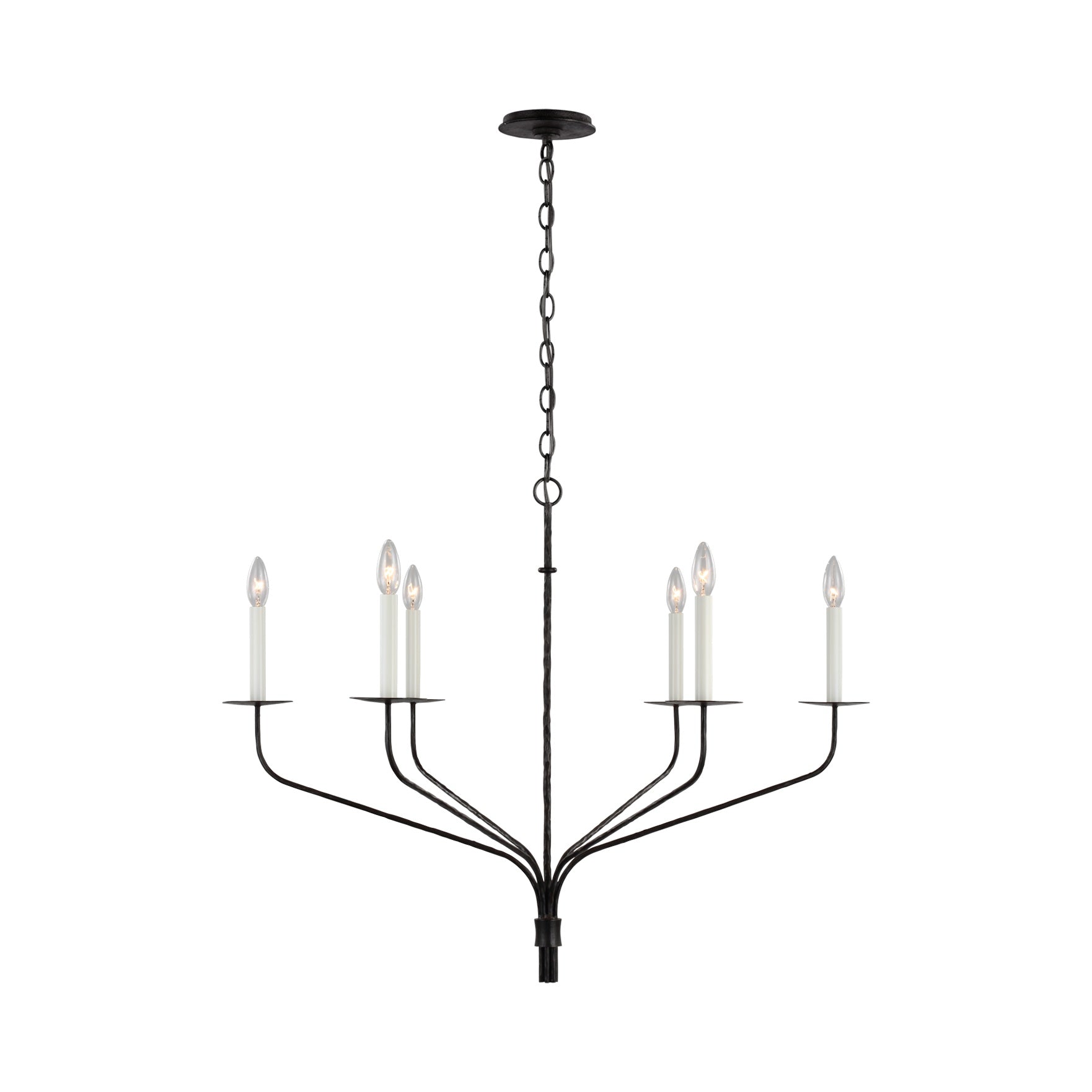 Belfair Large Chandelier LIGHTING - chandelier Visual Comfort Aged Iron