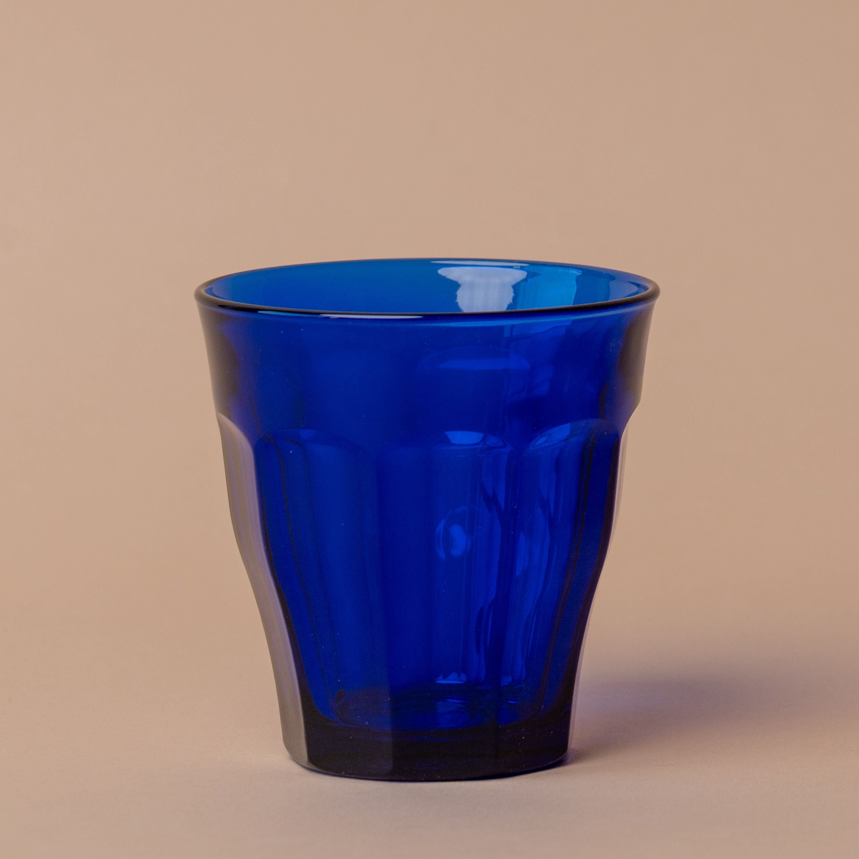Short Saphire Blue Picardie Glass Tumbler glass tumbler Inter Continental Mercantile