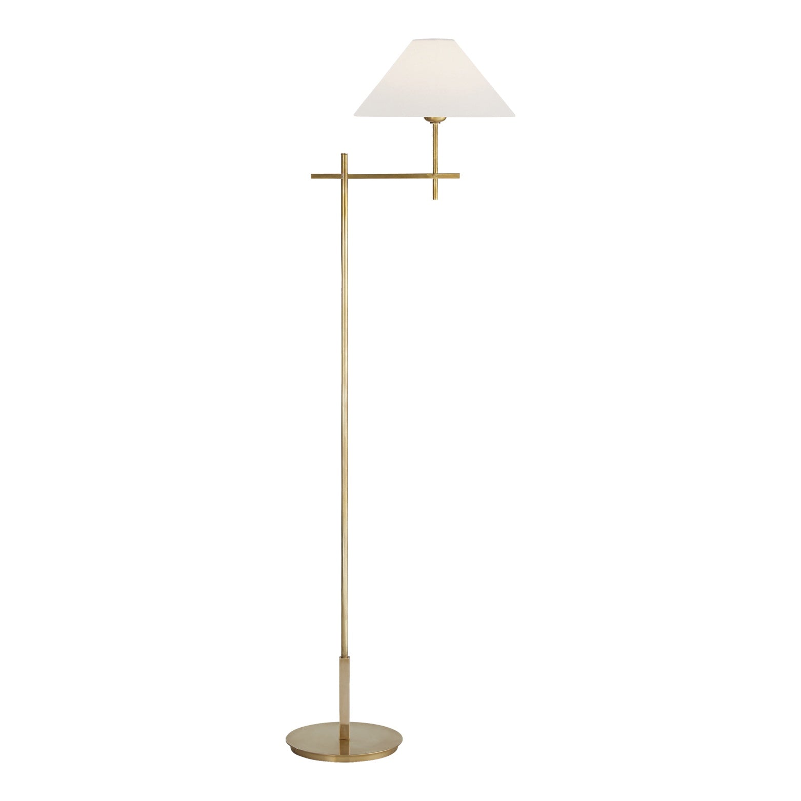 Hackney Bridge Arm Floor Lamp LIGHTING - floor lamp Visual Comfort Hand-Rubbed Antique Brass