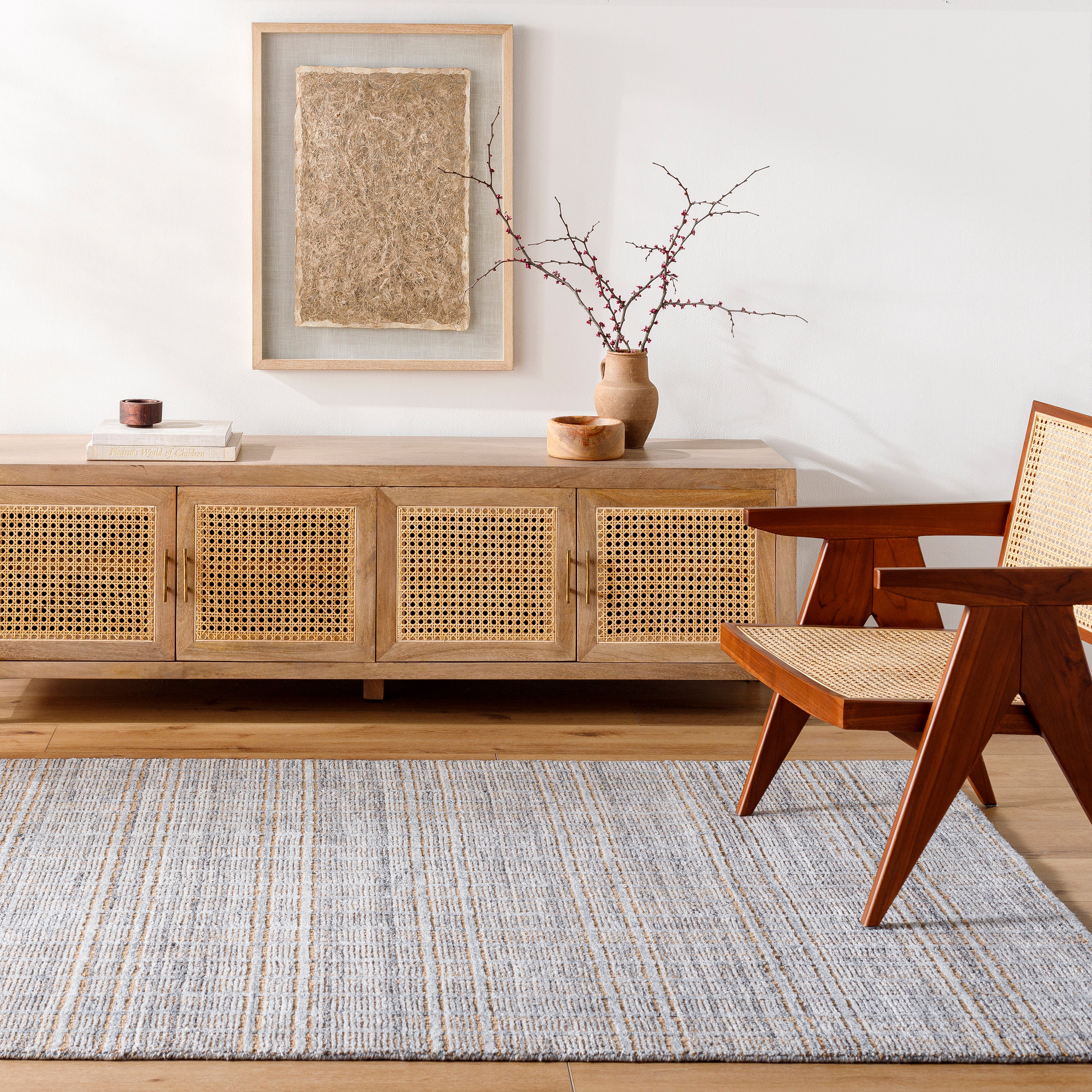 Sahan Slate Hand Loomed Rug RUGS - synthetic Surya