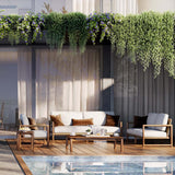 Virgil Outdoor Rectangular Coffee Table Furniture - outdoor coffee tables Bramble