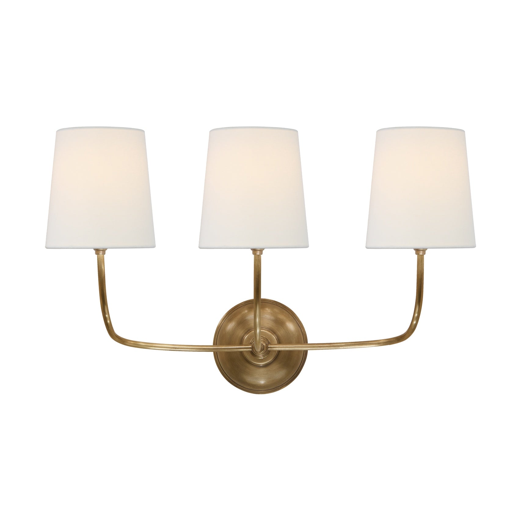 Vendome Triple Sconce LIGHTING - sconce Visual Comfort - Signature Hand-Rubbed Antique Brass