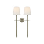 Bryant Large Double Tail Sconce LIGHTING - sconce Visual Comfort - Signature Antique Nickel