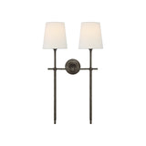 Bryant Large Double Tail Sconce LIGHTING - sconce Visual Comfort - Signature Bronze