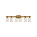 Bryant Six-Light Linear Bath Sconce LIGHTING - sconce Visual Comfort - Signature Hand-Rubbed Antique Brass