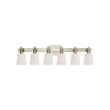 Bryant Six-Light Linear Bath Sconce LIGHTING - sconce Visual Comfort - Signature Polished Nickel