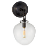 Katie Small Acorn Sconce LIGHTING - sconce Visual Comfort Bronze Seeded Glass