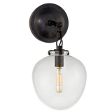 Katie Small Acorn Sconce LIGHTING - sconce Visual Comfort Bronze Seeded Glass