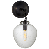 Katie Small Acorn Sconce LIGHTING - sconce Visual Comfort Bronze Clear Glass