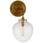 Katie Small Acorn Sconce LIGHTING - sconce Visual Comfort Hand-Rubbed Antique Brass Seeded Glass