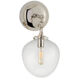 Katie Small Acorn Sconce LIGHTING - sconce Visual Comfort Polished Nickel Seeded Glass