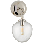Katie Small Acorn Sconce LIGHTING - sconce Visual Comfort Polished Nickel Clear Glass