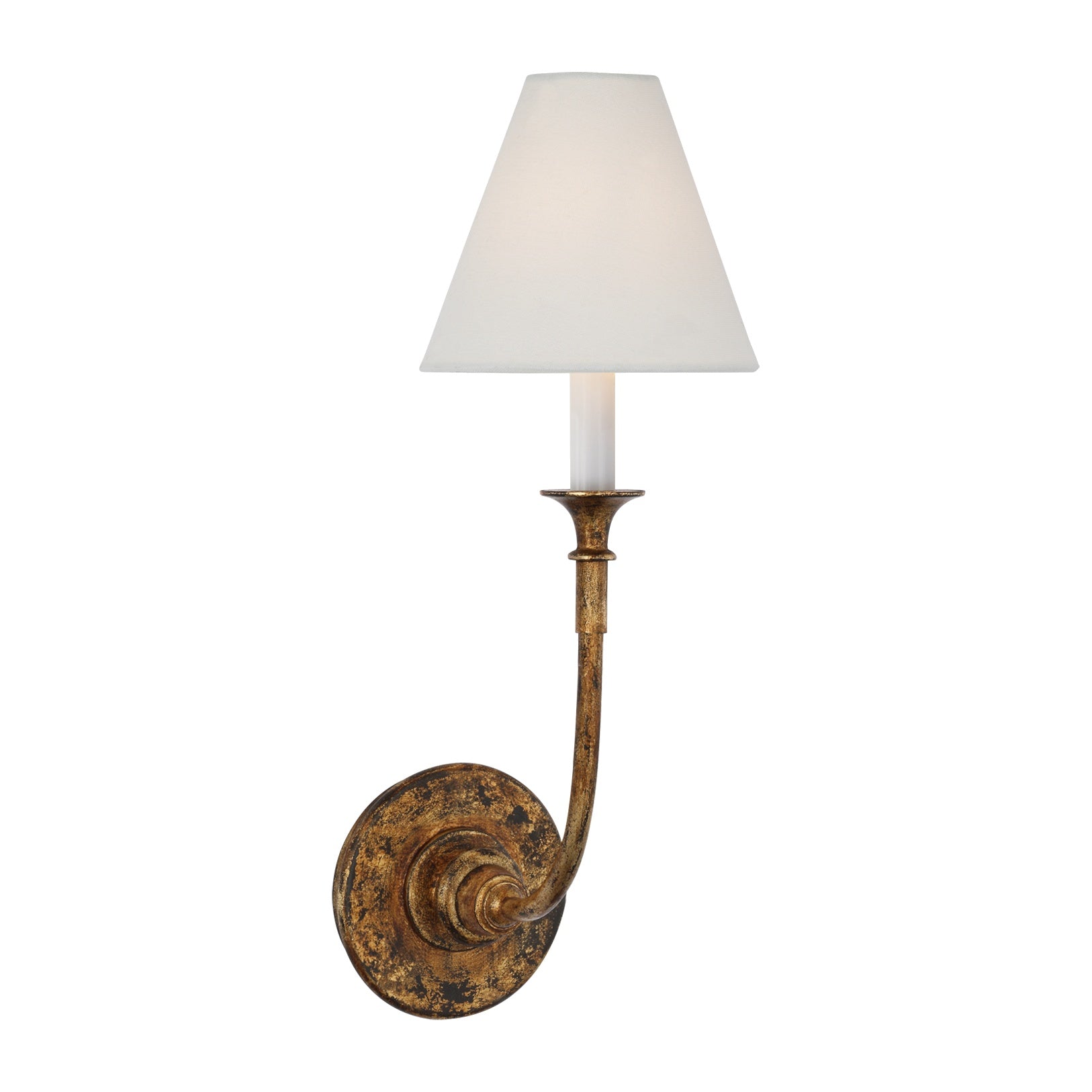 Piaf Single Sconce LIGHTING - sconce Visual Comfort - Signature Antique Gild