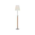 Bryant Wrapped Table Lamp LIGHTING - table lamp Visual Comfort - Signature Polished Nickel and Natural Leather