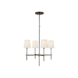 Bryant Small Chandelier LIGHTING - chandelier Visual Comfort - Signature Bronze and Hand-Rubbed Antique Brass