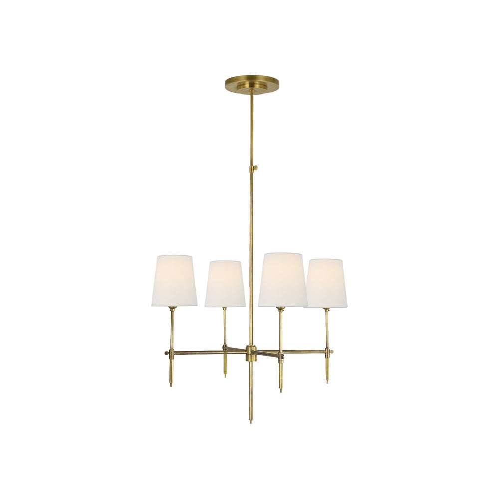 Bryant Small Chandelier LIGHTING - chandelier Visual Comfort - Signature Hand-Rubbed Antique Brass
