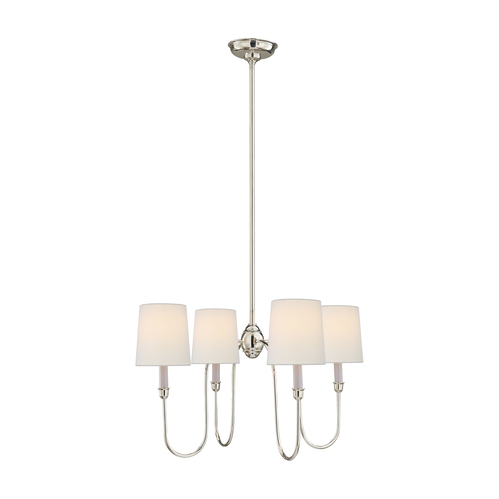 Vendome Small Chandelier LIGHTING - chandelier Visual Comfort Polished Nickel